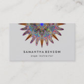 Elegant Lotus Flower Logo Yoga Visitekaartje (Voorkant)