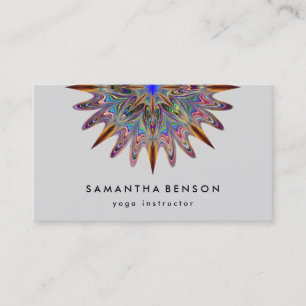 Elegant Lotus Flower Logo Yoga Visitekaartje