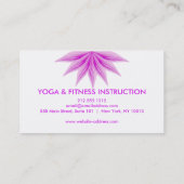 Elegant Lotus Flower Logo Yoga Visitekaartje (Achterkant)