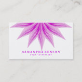 Elegant Lotus Flower Logo Yoga Visitekaartje (Voorkant)