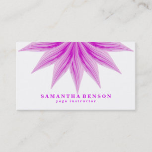 Elegant Lotus Flower Logo Yoga Visitekaartje