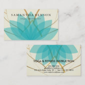 Elegant Lotus Flower Logo Yoga Visitekaartje (Voorkant / Achterkant)