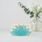 Elegant Lotus Flower Logo Yoga Visitekaartje (Staand voorkant)