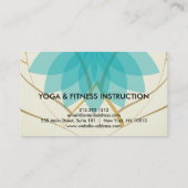 Elegant Lotus Flower Logo Yoga Visitekaartje (Achterkant)