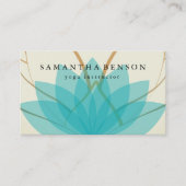 Elegant Lotus Flower Logo Yoga Visitekaartje (Voorkant)