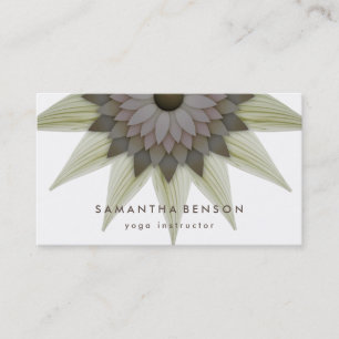 Elegant Lotus Flower Logo Yoga Visitekaartje
