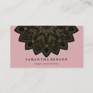 Elegant Lotus Flower Logo Yoga Visitekaartje