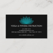 Elegant Lotus Flower Logo Yoga Visitekaartje (Achterkant)