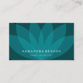 Elegant Lotus Flower Logo Yoga Visitekaartje (Voorkant)