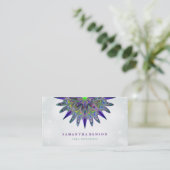 Elegant Lotus Flower Logo Yoga Visitekaartje (Staand voorkant)