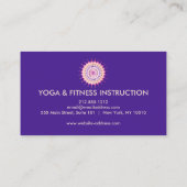 Elegant Lotus Flower Logo Yoga Visitekaartje (Achterkant)
