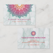 Elegant Lotus Flower Logo Yoga Visitekaartje (Voorkant / Achterkant)