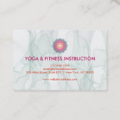 Elegant Lotus Flower Logo Yoga Visitekaartje (Achterkant)