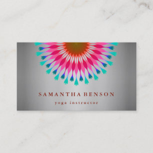 Elegant Lotus Flower Logo Yoga Visitekaartje