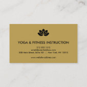 Elegant Lotus Flower Logo Yoga Visitekaartje (Achterkant)