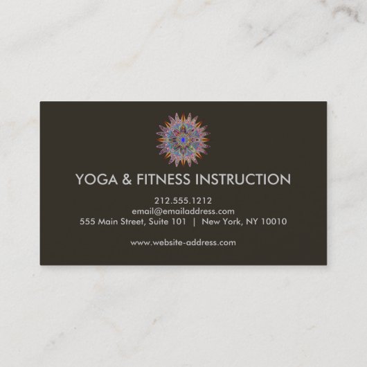 Elegant Lotus Flower Logo Yoga Visitekaartje (Achterkant)