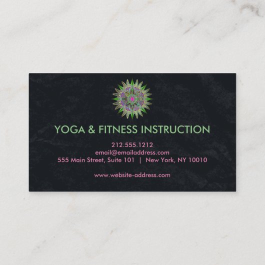 Elegant Lotus Flower Logo Yoga Visitekaartje (Achterkant)