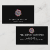 Elegant Lotus Flower Logo Yoga Visitekaartje (Voorkant / Achterkant)