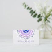 Elegant Lotus Flower Logo Yoga Visitekaartje (Staand voorkant)