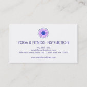 Elegant Lotus Flower Logo Yoga Visitekaartje (Achterkant)