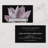 Elegant Lotus Flower Logo Yoga Visitekaartje (Voorkant / Achterkant)