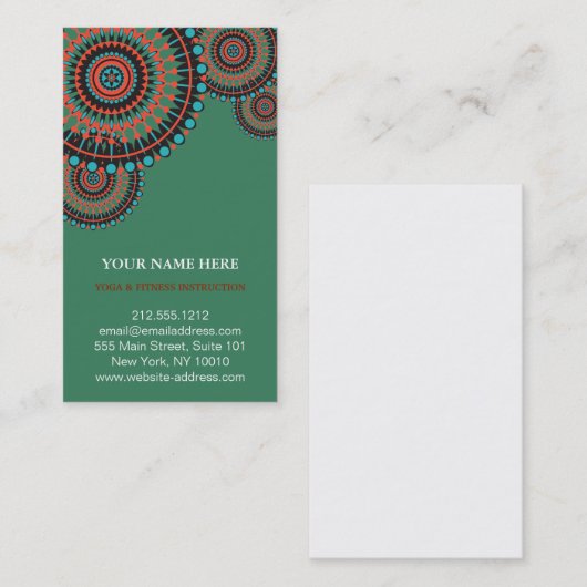 Elegant Lotus Flower Logo Yoga Visitekaartje (Voorkant / Achterkant)