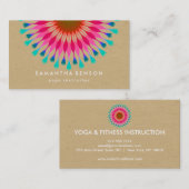 Elegant Lotus Flower Logo Yoga Visitekaartje (Voorkant / Achterkant)