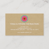 Elegant Lotus Flower Logo Yoga Visitekaartje (Achterkant)