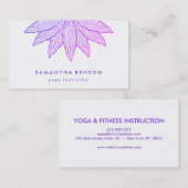 Elegant Lotus Flower Logo Yoga Visitekaartje (Voorkant / Achterkant)