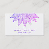 Elegant Lotus Flower Logo Yoga Visitekaartje (Voorkant)