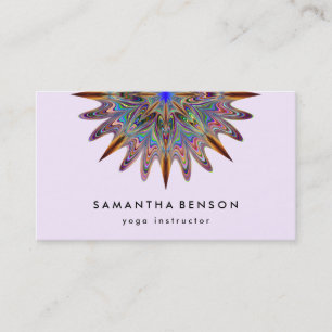 Elegant Lotus Flower Logo Yoga Visitekaartje