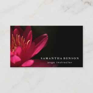 Elegant Lotus Flower Logo Yoga Visitekaartje