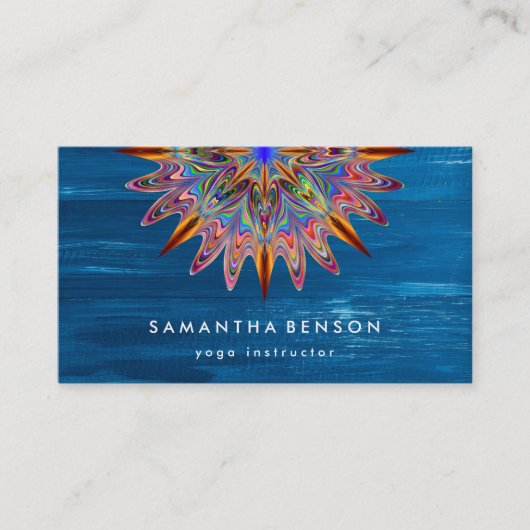 Elegant Lotus Flower Logo Yoga Visitekaartje (Voorkant)