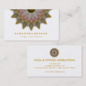 Elegant Lotus Flower Logo Yoga Visitekaartje (Voorkant / Achterkant)