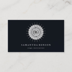 Elegant Lotus Flower Logo Yoga Visitekaartje