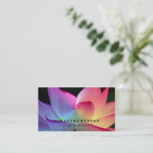 Elegant Lotus Flower Logo Yoga Visitekaartje (Staand voorkant)