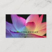 Elegant Lotus Flower Logo Yoga Visitekaartje (Voorkant)