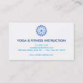 Elegant Lotus Flower Logo Yoga Visitekaartje (Achterkant)