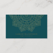 Elegant Lotus Flower Logo Yoga Visitekaartje (Voorkant)