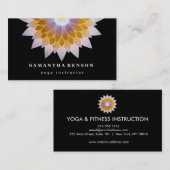 Elegant Lotus Flower Logo Yoga Visitekaartje (Voorkant / Achterkant)