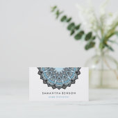 Elegant Lotus Flower Logo Yoga Visitekaartje (Staand voorkant)