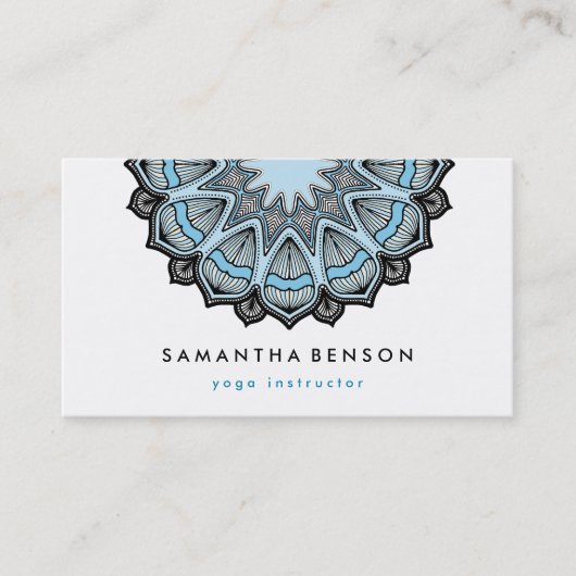 Elegant Lotus Flower Logo Yoga Visitekaartje (Voorkant)