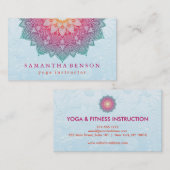 Elegant Lotus Flower Logo Yoga Visitekaartje (Voorkant / Achterkant)