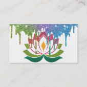 Elegant Lotus Flower Logo Yoga Visitekaartje (Voorkant)