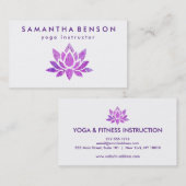 Elegant Lotus Flower Logo Yoga Visitekaartje (Voorkant / Achterkant)