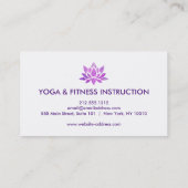 Elegant Lotus Flower Logo Yoga Visitekaartje (Achterkant)