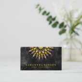 Elegant Lotus Flower Logo Yoga Visitekaartje (Staand voorkant)