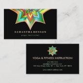 Elegant Lotus Flower Logo Yoga Visitekaartje (Voorkant / Achterkant)