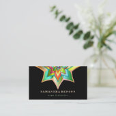 Elegant Lotus Flower Logo Yoga Visitekaartje (Staand voorkant)