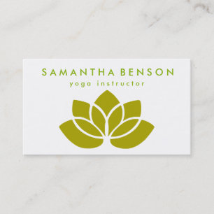Elegant Lotus Flower Logo Yoga Visitekaartje